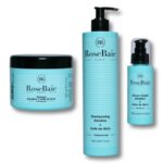 Trio Capillaire Ricin Rosebaie - Soin Complet pour Cheveux Fragiles