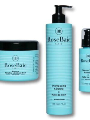 Trio Capillaire Ricin Rosebaie - Soin Complet pour Cheveux Fragiles