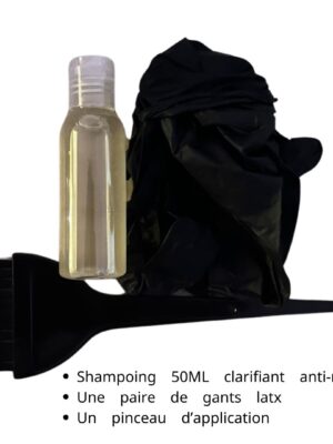 Shampoing clarifiant 50ml + Gants latex + Pinceau
